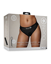 Shots Ouch Vibrating Strap On Hipster - Black M/L