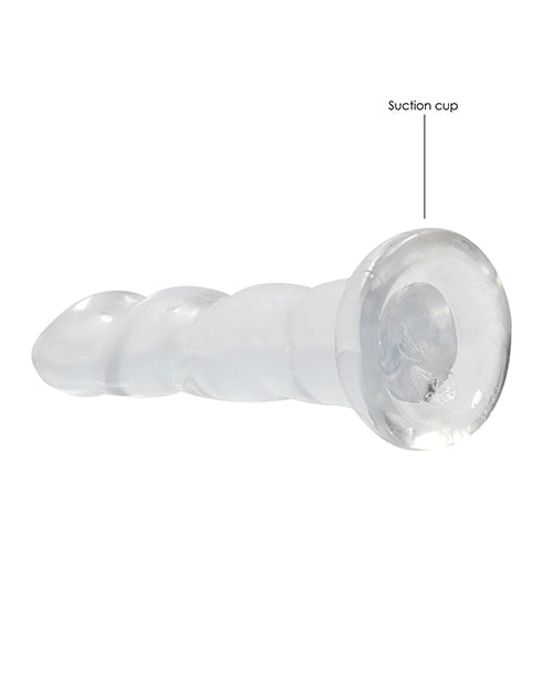 Shots Realistic Dildo | Crystal Clear 7" Big Dildo | Rippled Transparent Suction Cup Dildo