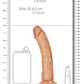 Shots RealRock Large Dildo | Curved Realistic Dildo | 7" Big Dildo | Tan Suction Cup Dildo