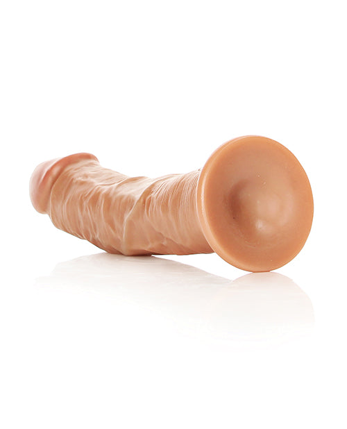 Shots RealRock Large Dildo | Curved Realistic Dildo | 7" Big Dildo | Tan Suction Cup Dildo