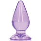 Shots RealRock Crystal Clear 3.5" Anal Plug - Purple