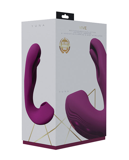 Shots Vive Yuna Dual Action Airwave Vibrator & G-Spot Stimulator - Pink