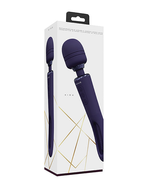 Shots Vive Clit Vibrator | Kiku Double Ended Wand Vibrator | Purple G-Spot Vibrator Stimulator