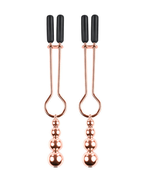 Selopa Beaded Nipple Clamps - Rose Gold