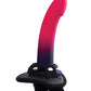 VeDO Duo Silicone Dildo w/Harness - Pink/Purple