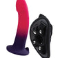 VeDO Duo Silicone Dildo w/Harness - Pink/Purple