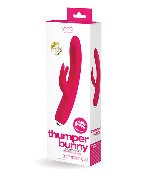 VeDO Thumper G Spot Vibrator | Bunny Rechargeable Dual Clit Vibrator | Pretty in Pink | Best Vibrator for Women