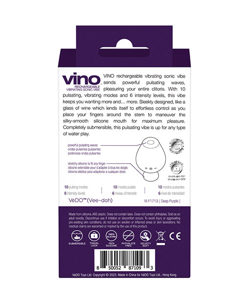 VeDO Vino Rechargeable Sonic Vibe - Purple