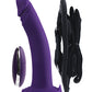 VeDO Diki Rechargeable Vibrating Dildo w/Harness - Deep Purple