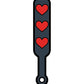 Wood Rocket Sex Toy Hearts Paddle Pin - Black/Red