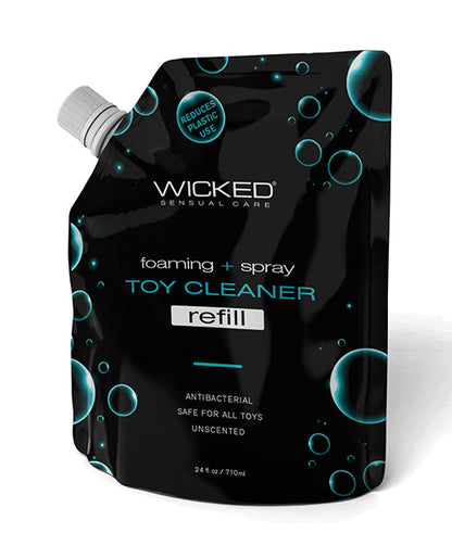 Wicked Sensual Care Foaming + Spray Toy Cleaner Refill Pouch - 24 oz