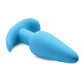 Bang! 21X Vibrating Silicone Butt Plug w/Remote - Blue