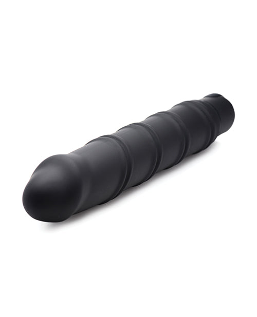 Bang Vibrating Dildo | XL Bullet & Swirl Silicone Dildo Sleeve | Big Black Textured Waterproof