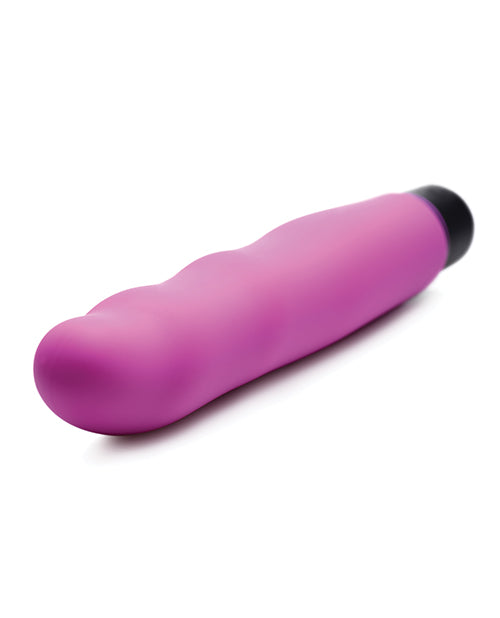 Bang Vibrating Dildo | XL Bullet Wavy Silicone Dildo Sleeve | Waterproof Purple Dildo