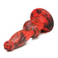 Creature Cocks Hell-Wolf Thrusting & Vibrating Silicone Dildo - Black/Red