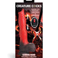 Creature Cocks Ramming Hound Thrusting & Vibrating Silicone Dildo w/Remote Control - Red/Brown